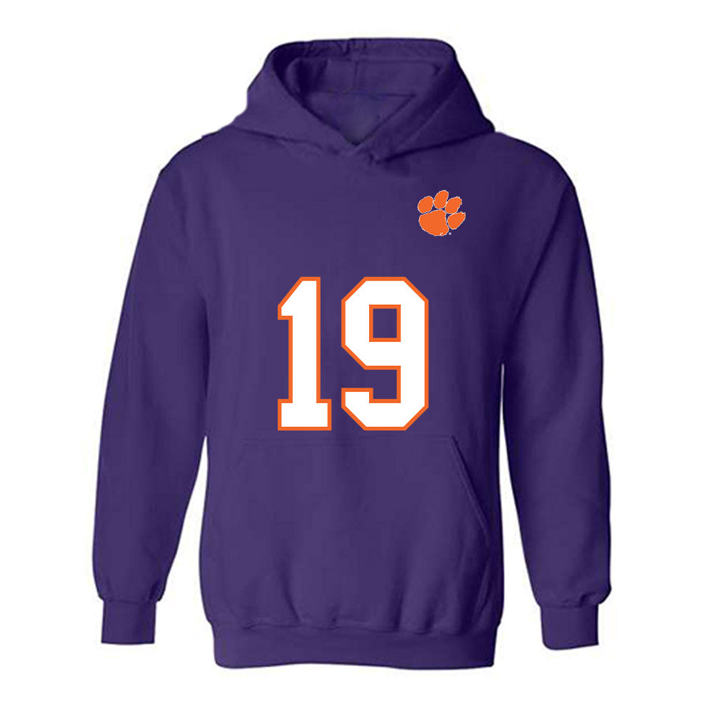 Clemson - NCAA Football : Gordon Sellars III - Replica Shersey Hooded Sweatshirt-0