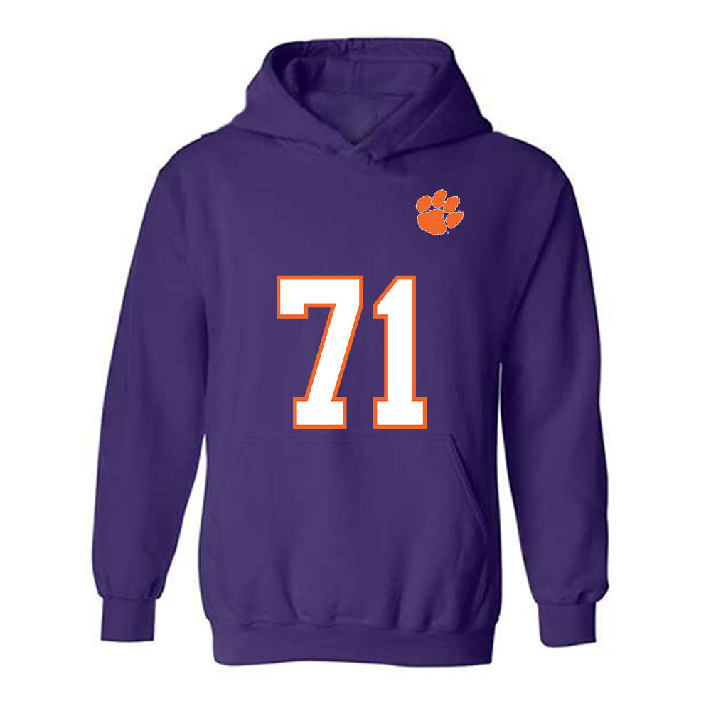 Clemson - NCAA Football : Leo Delaney - Replica Shersey Hooded Sweatshirt-0