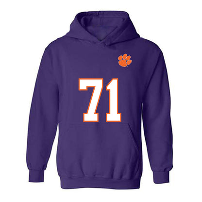 Clemson - NCAA Football : Leo Delaney - Replica Shersey Hooded Sweatshirt-0