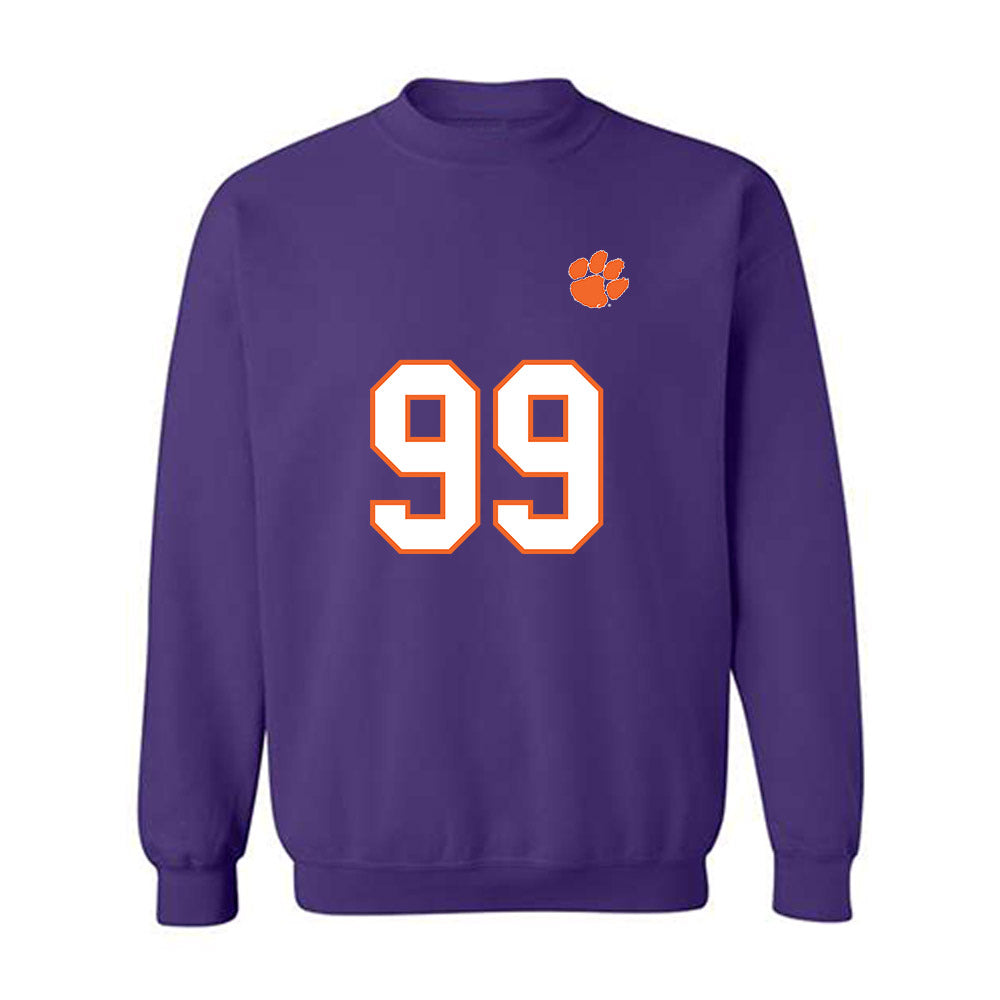 Clemson - NCAA Football : Markus Strong - Replica Shersey Crewneck Sweatshirt-0