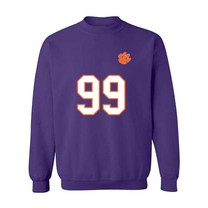 Clemson - NCAA Football : Markus Strong - Replica Shersey Crewneck Sweatshirt-0