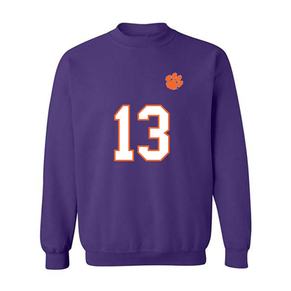 Clemson - NCAA Football : Will Heldt - Replica Shersey Crewneck Sweatshirt-0