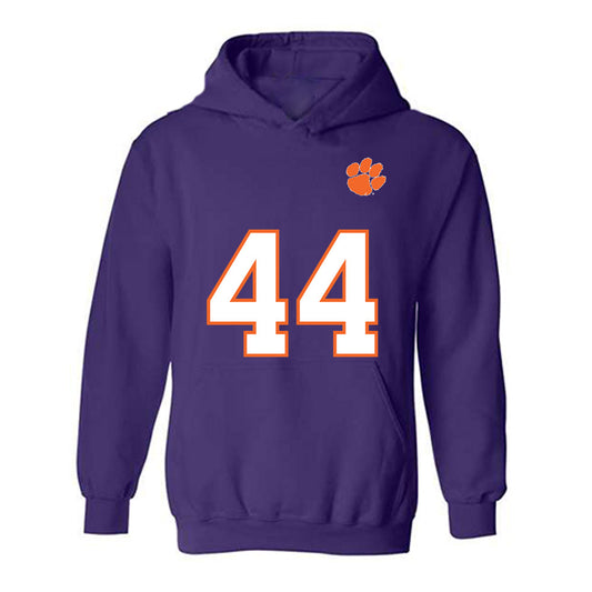 Clemson - NCAA Football : Kourtney Kelly - Replica Shersey Hooded Sweatshirt-0