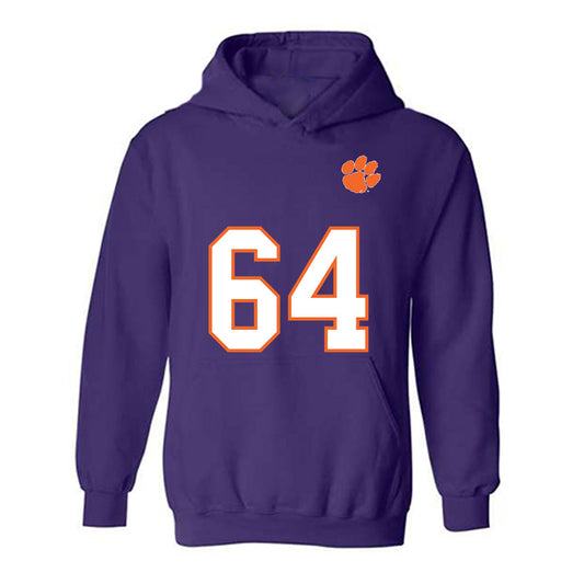 Clemson - NCAA Football : Grant Wise - Replica Shersey Hooded Sweatshirt-0