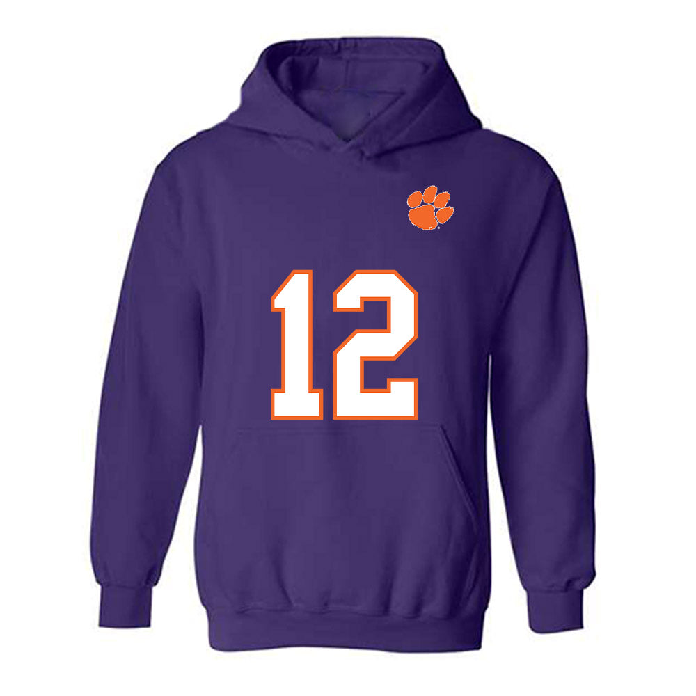 Clemson - NCAA Football : Shavar Young - Replica Shersey Hooded Sweatshirt-0