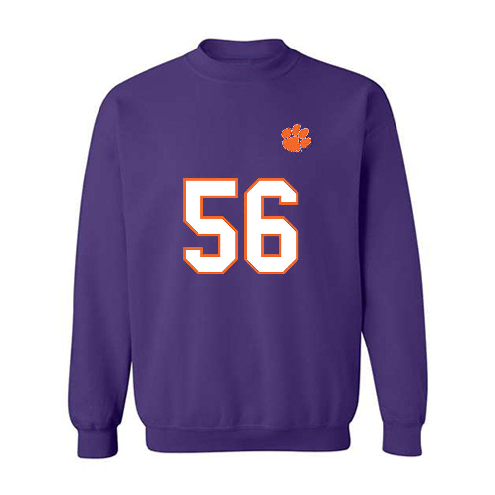 Clemson - NCAA Football : Andy Burburija - Replica Shersey Crewneck Sweatshirt-0