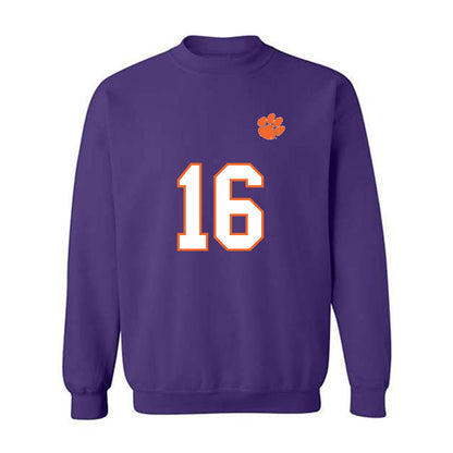 Clemson - NCAA Football : Chris Johnson Jr. - Replica Shersey Crewneck Sweatshirt-0