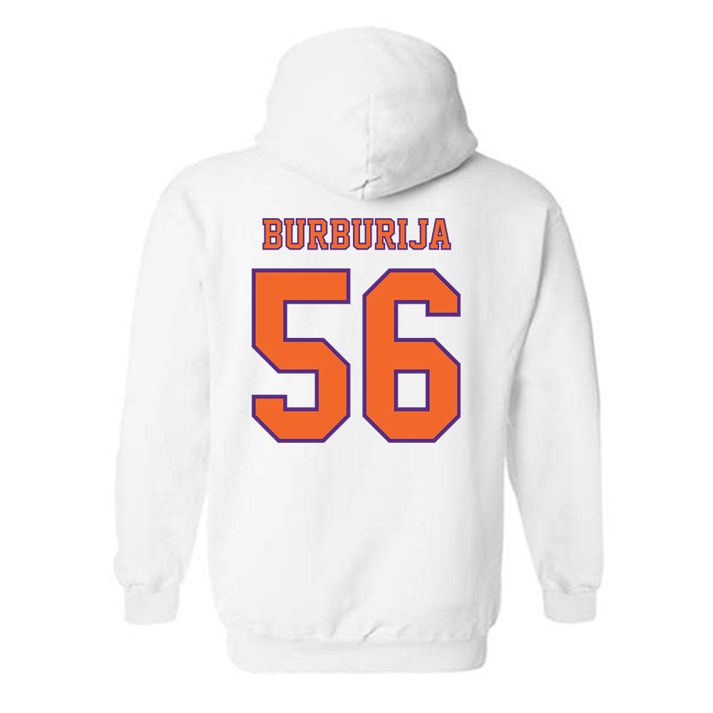 Clemson - NCAA Football : Andy Burburija - Replica Shersey Hooded Sweatshirt-1