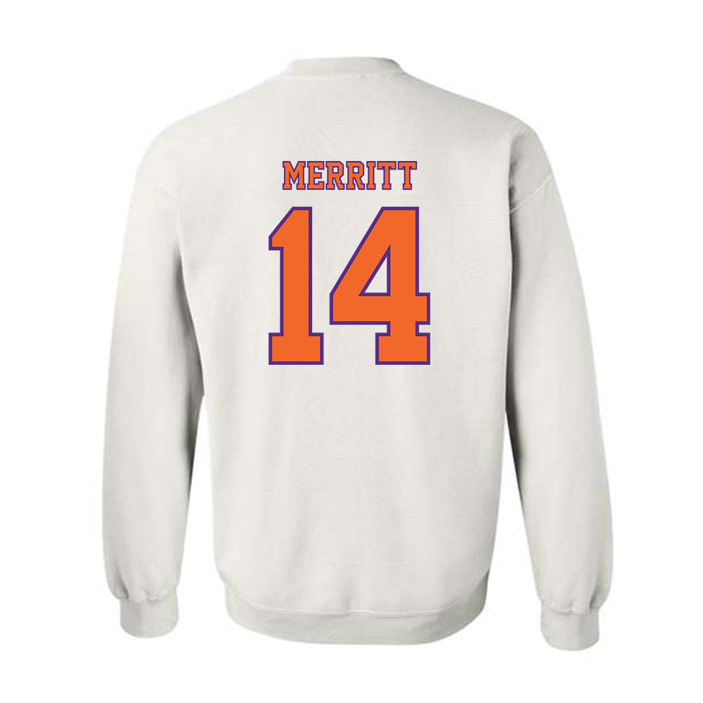 Clemson - NCAA Football : London Merritt - Replica Shersey Crewneck Sweatshirt-1