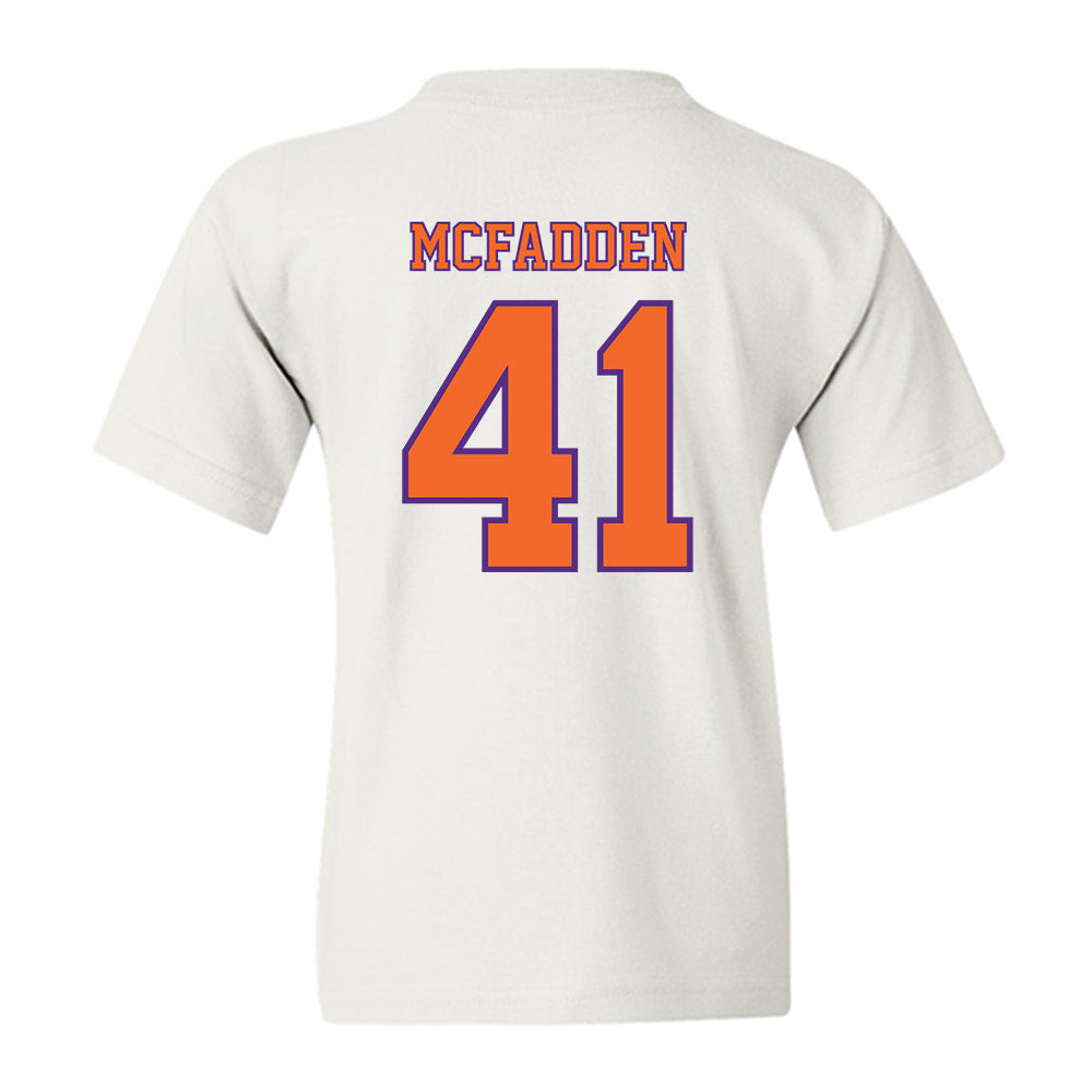 Clemson - NCAA Football : Connor McFadden - Replica Shersey Youth T-Shirt-1