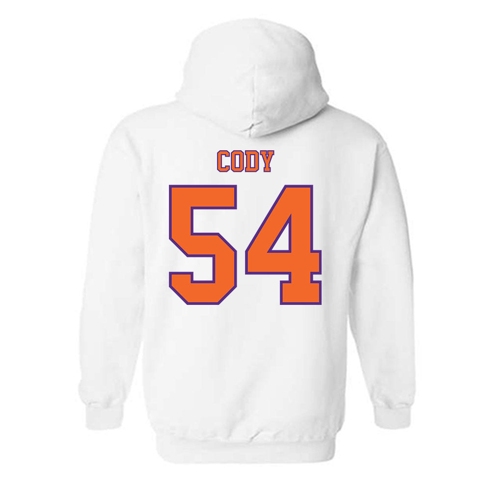 Clemson - NCAA Football : Kam Cody - Replica Shersey Hooded Sweatshirt-1
