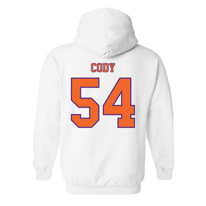 Clemson - NCAA Football : Kam Cody - Replica Shersey Hooded Sweatshirt-1