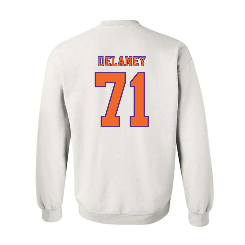 Clemson - NCAA Football : Leo Delaney - Replica Shersey Crewneck Sweatshirt-1