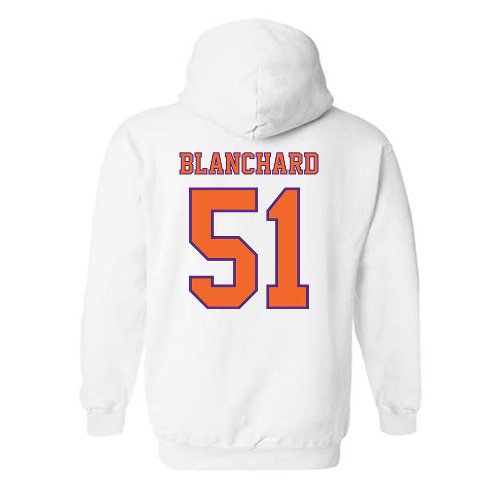 Clemson - NCAA Football : Gavin Blanchard - Replica Shersey Hooded Sweatshirt-1