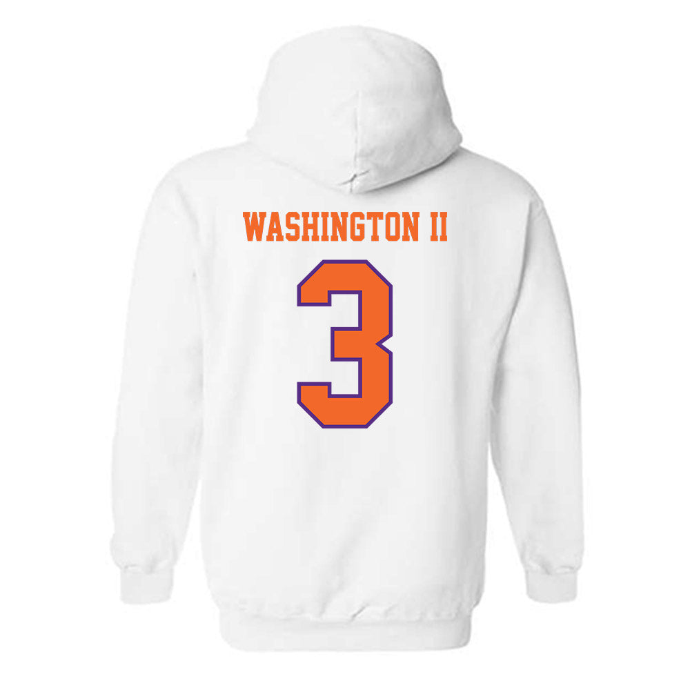 Clemson - NCAA Football : Elliot Washington II - Replica Shersey Hooded Sweatshirt-1