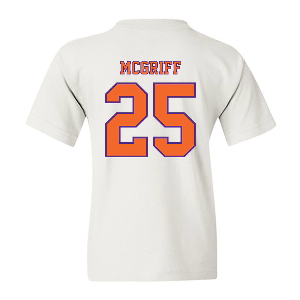 Clemson - NCAA Football : Keil McGriff - Replica Shersey Youth T-Shirt-1