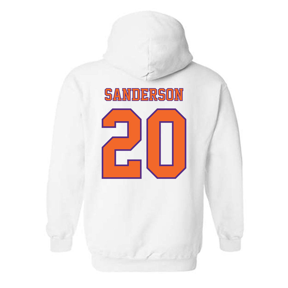 Clemson - NCAA Football : Clark Sanderson - Replica Shersey Hooded Sweatshirt-1