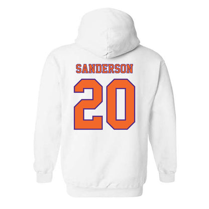 Clemson - NCAA Football : Clark Sanderson - Replica Shersey Hooded Sweatshirt-1