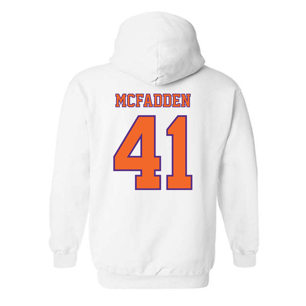 Clemson - NCAA Football : Connor McFadden - Replica Shersey Hooded Sweatshirt-1