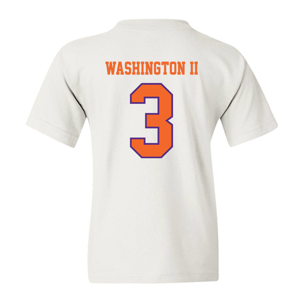 Clemson - NCAA Football : Elliot Washington II - Replica Shersey Youth T-Shirt-1