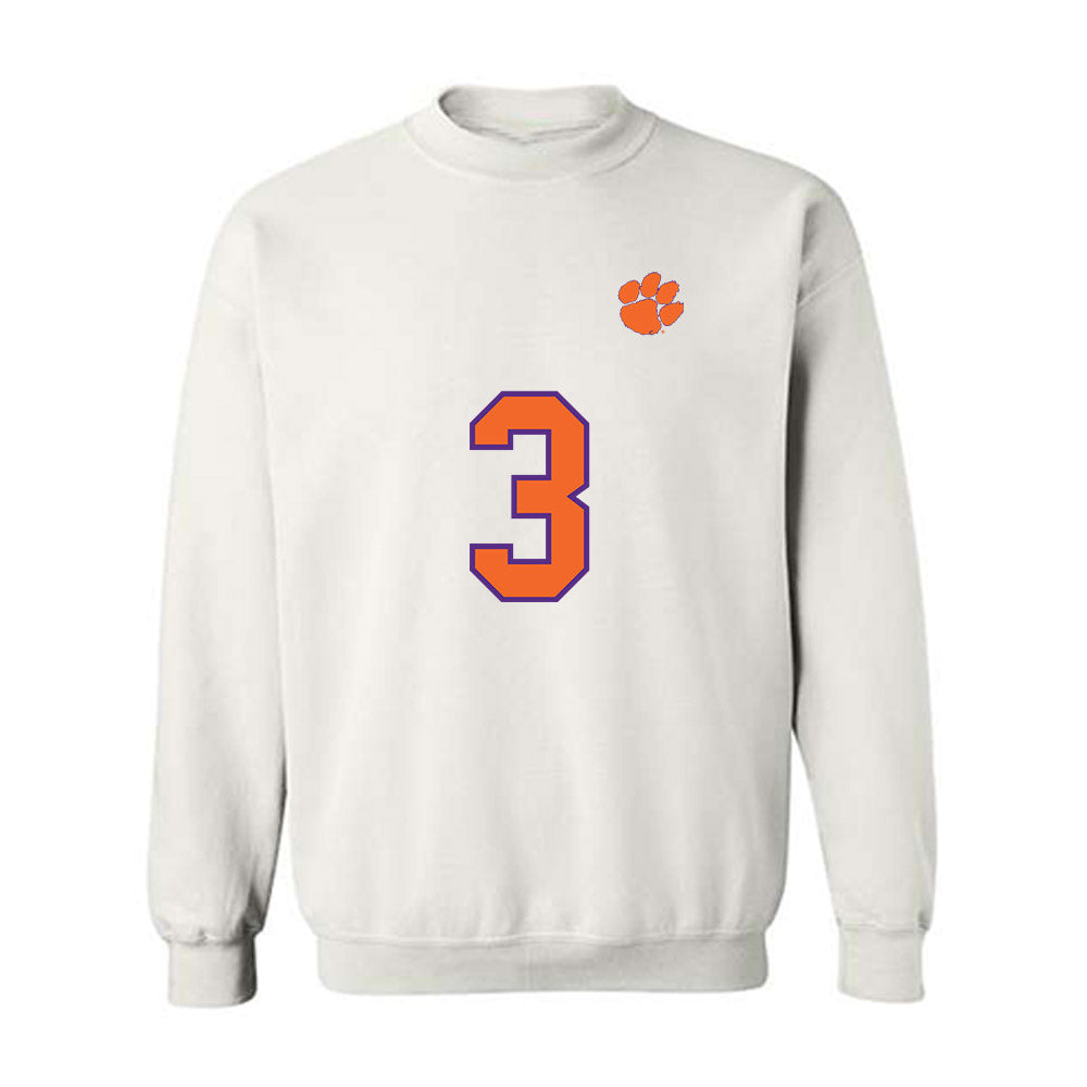 Clemson - NCAA Football : Elliot Washington II - Replica Shersey Crewneck Sweatshirt-0