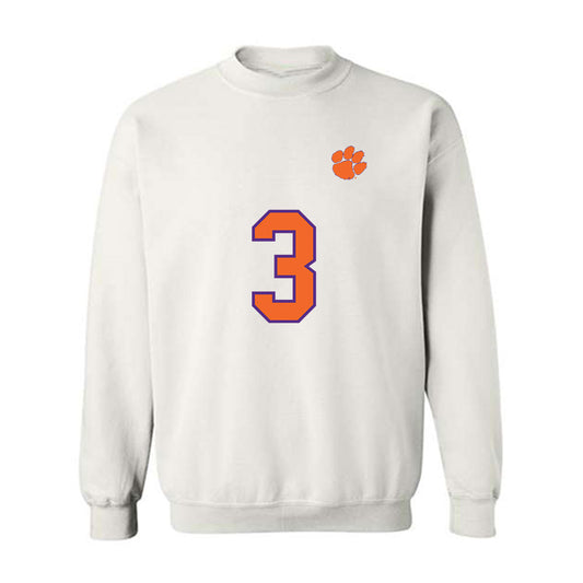 Clemson - NCAA Football : Elliot Washington II - Replica Shersey Crewneck Sweatshirt-0