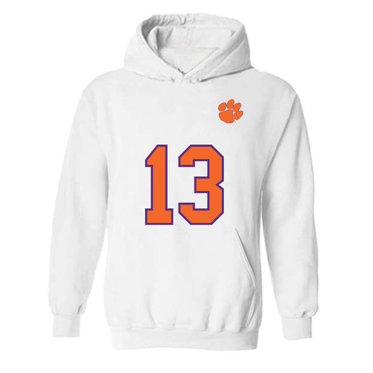Clemson - NCAA Football : Connor Salmin - Replica Shersey Hooded Sweatshirt-0