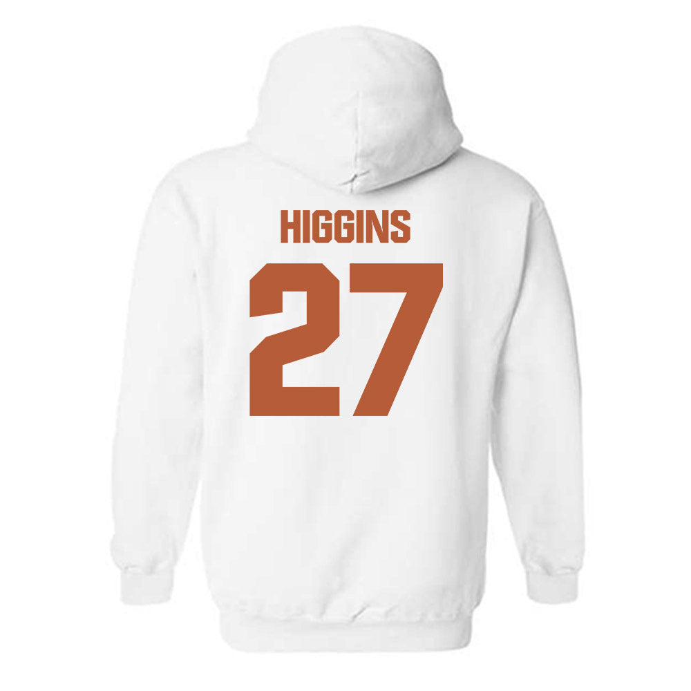 Texas - NCAA Baseball : Cal Higgins - Classic Shersey Hooded Sweatshirt-1