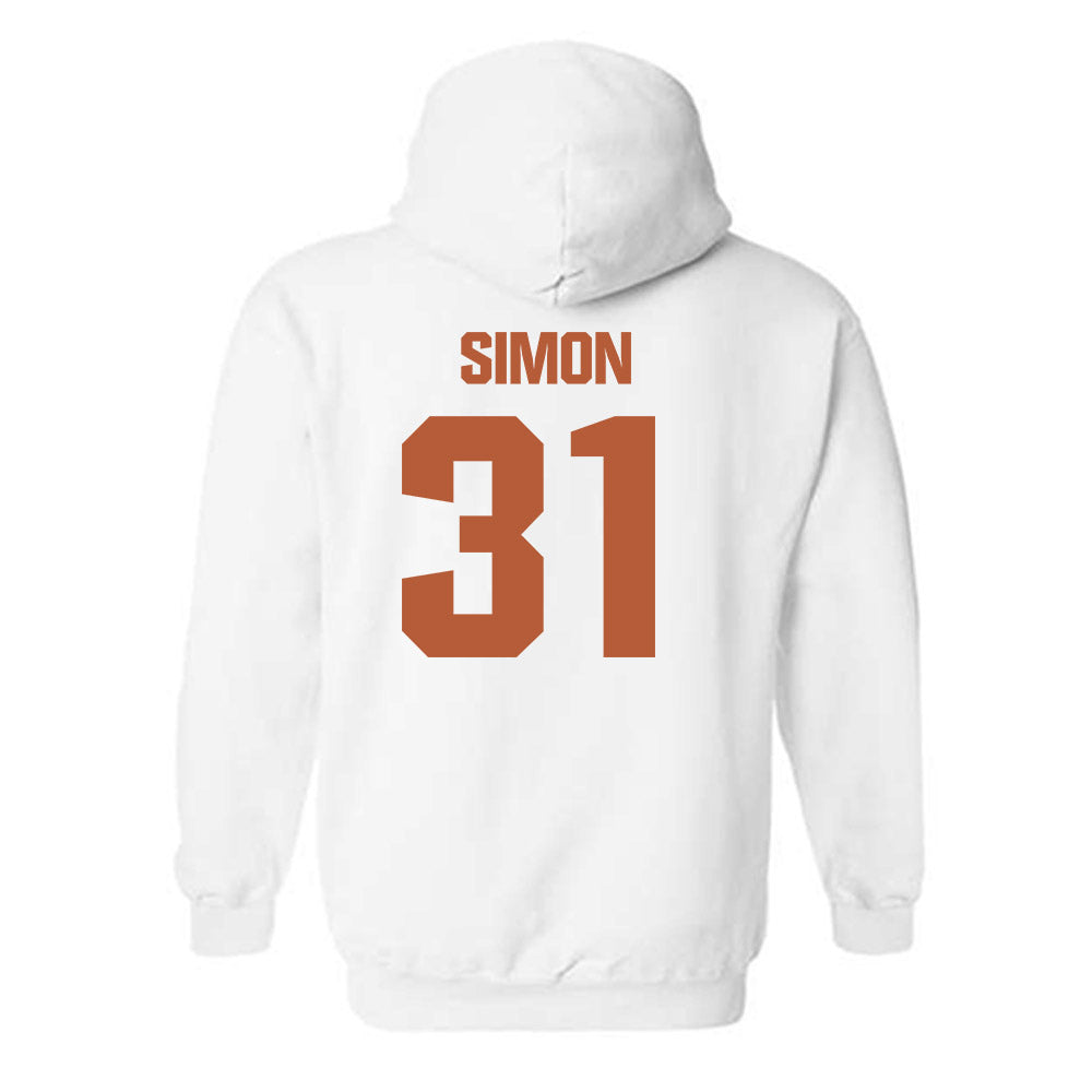 Texas - NCAA Football : James Simon - Classic Shersey Hooded Sweatshirt-1