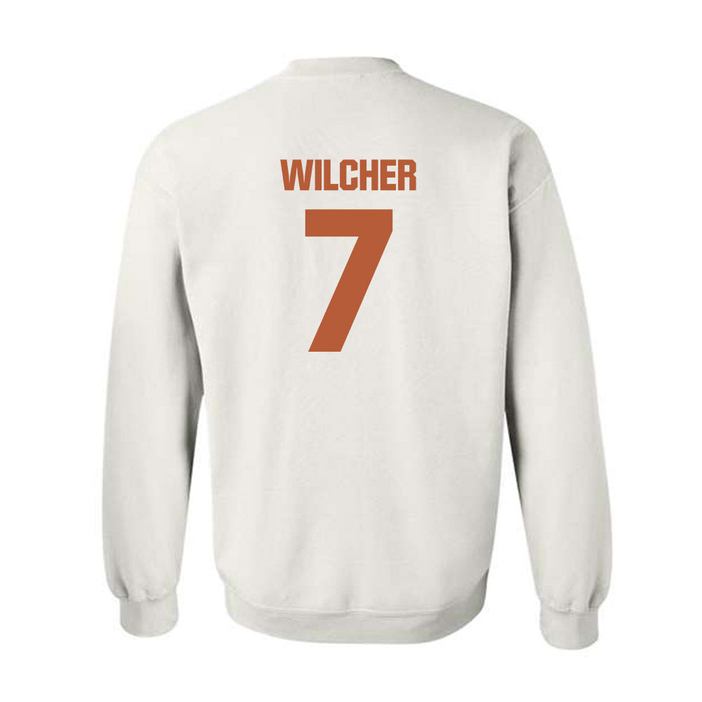 Texas - NCAA Men's Basketball : Simeon Wilcher - Classic Shersey Crewneck Sweatshirt-1