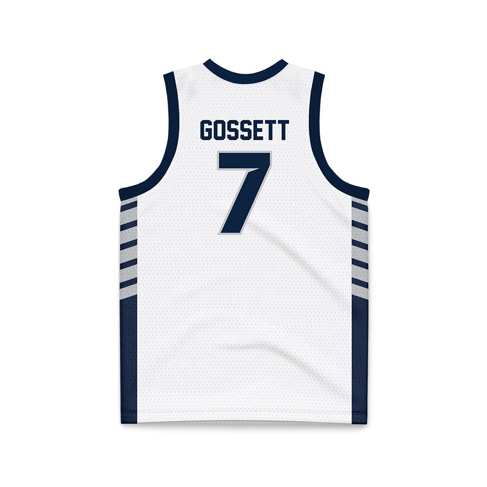 Samford - NCAA Men's Basketball : JD Gossett - 2024 White Basketball Jersey-1