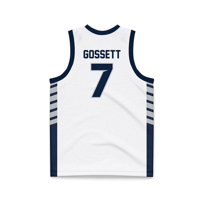 Samford - NCAA Men's Basketball : JD Gossett - 2024 White Basketball Jersey-1