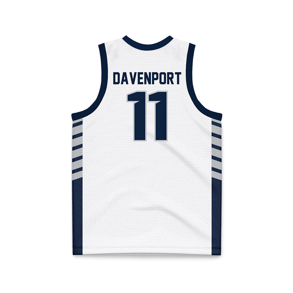 Samford - NCAA Men's Basketball : Cooper Davenport - 2024 White Basketball Jersey-1