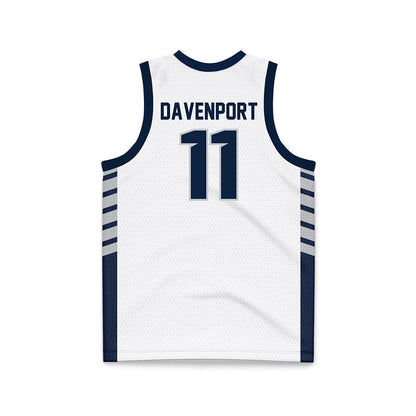 Samford - NCAA Men's Basketball : Cooper Davenport - 2024 White Basketball Jersey-1