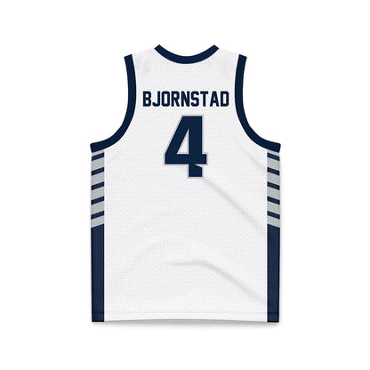 Samford - NCAA Men's Basketball : Judson Bjornstad - 2024 White Basketball Jersey-1