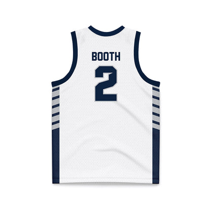 Samford - NCAA Men's Basketball : Jadin Booth - 2024 White Basketball Jersey-1