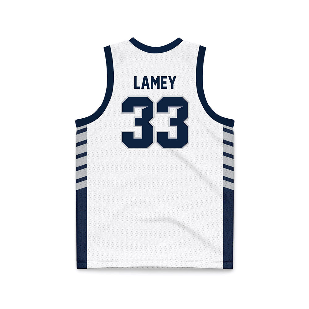 Samford - NCAA Men's Basketball : Zach Lamey - 2024 White Basketball Jersey-1