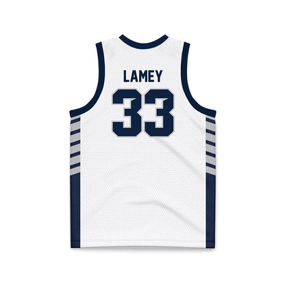 Samford - NCAA Men's Basketball : Zach Lamey - 2024 White Basketball Jersey-1