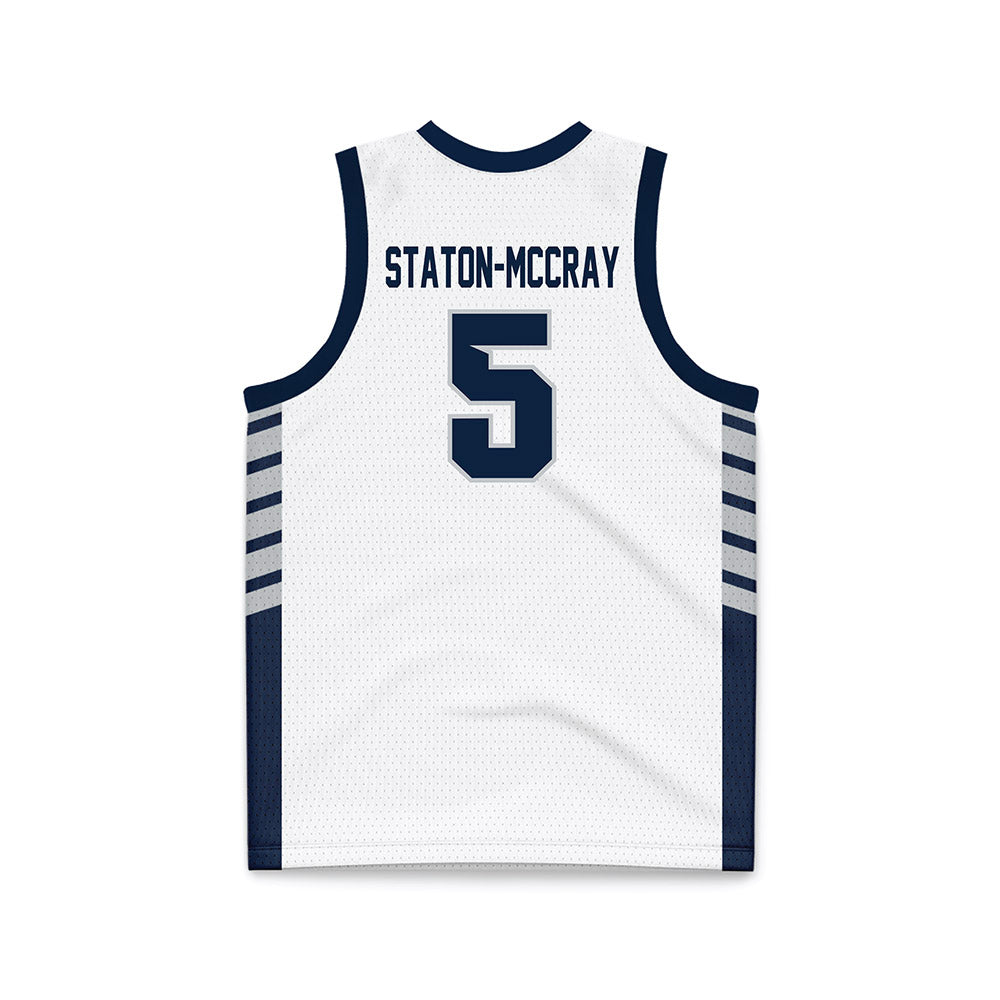 Samford - NCAA Men's Basketball : AJ Staton-McCray - 2024 White Basketball Jersey-1