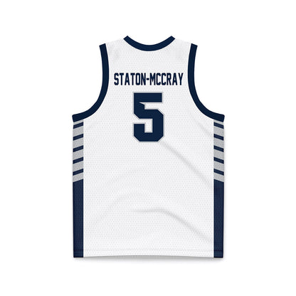 Samford - NCAA Men's Basketball : AJ Staton-McCray - 2024 White Basketball Jersey-1