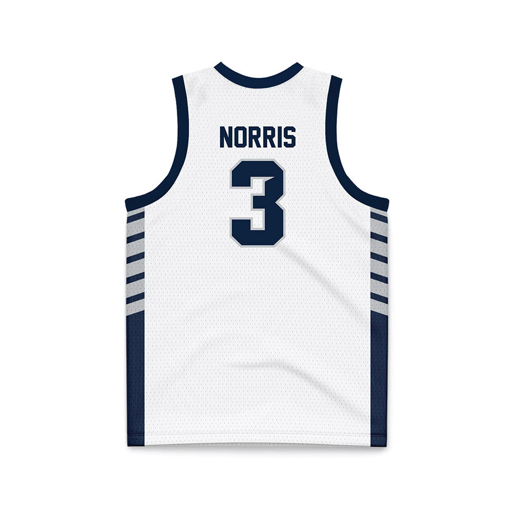 Samford - NCAA Men's Basketball : Keaton Norris - 2024 White Basketball Jersey-1