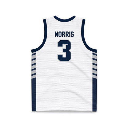 Samford - NCAA Men's Basketball : Keaton Norris - 2024 White Basketball Jersey-1