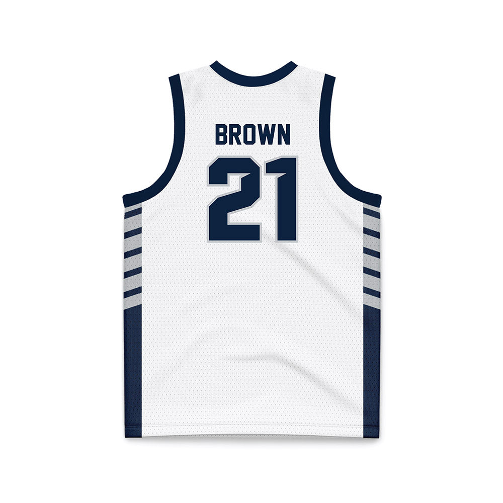 Samford - NCAA Men's Basketball : Corey Brown - 2024 White Basketball Jersey-1