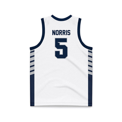 Samford - NCAA Men's Basketball : Cade Norris - 2024 White Basketball Jersey-1