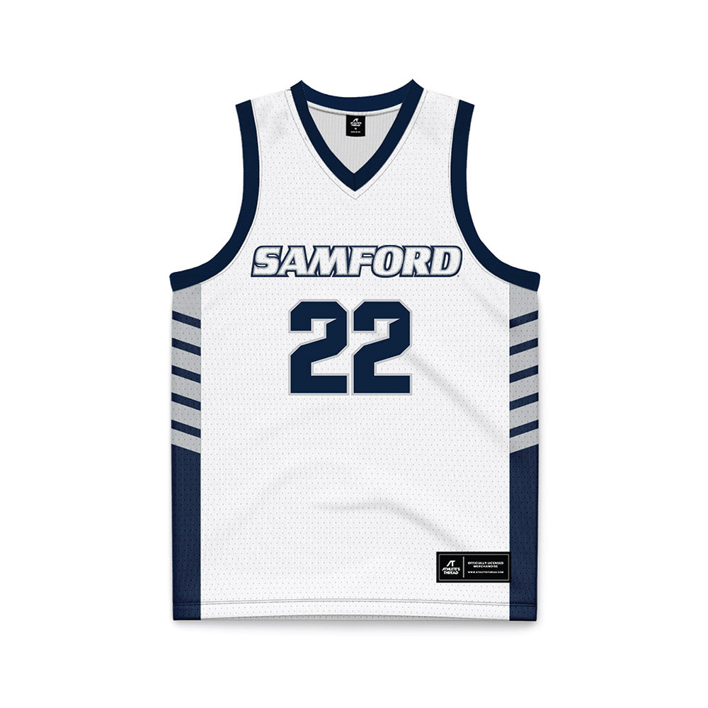 Samford - NCAA Men's Basketball : Jaxon Pollard - 2024 White Basketball Jersey-0
