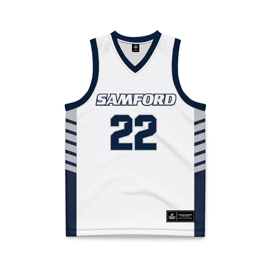 Samford - NCAA Men's Basketball : Jaxon Pollard - 2024 White Basketball Jersey-0