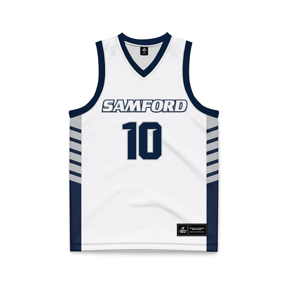 Samford - NCAA Men's Basketball : Kam Martin - 2024 White Basketball Jersey-0