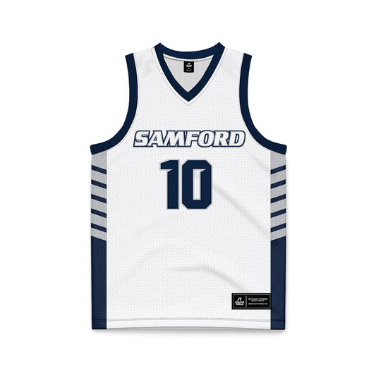 Samford - NCAA Men's Basketball : Kam Martin - 2024 White Basketball Jersey-0