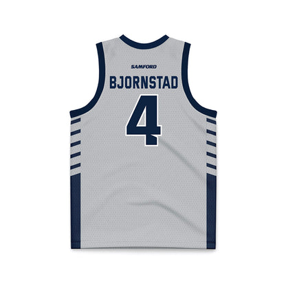Samford - NCAA Men's Basketball : Judson Bjornstad - 2024 Grey Basketball Jersey-1