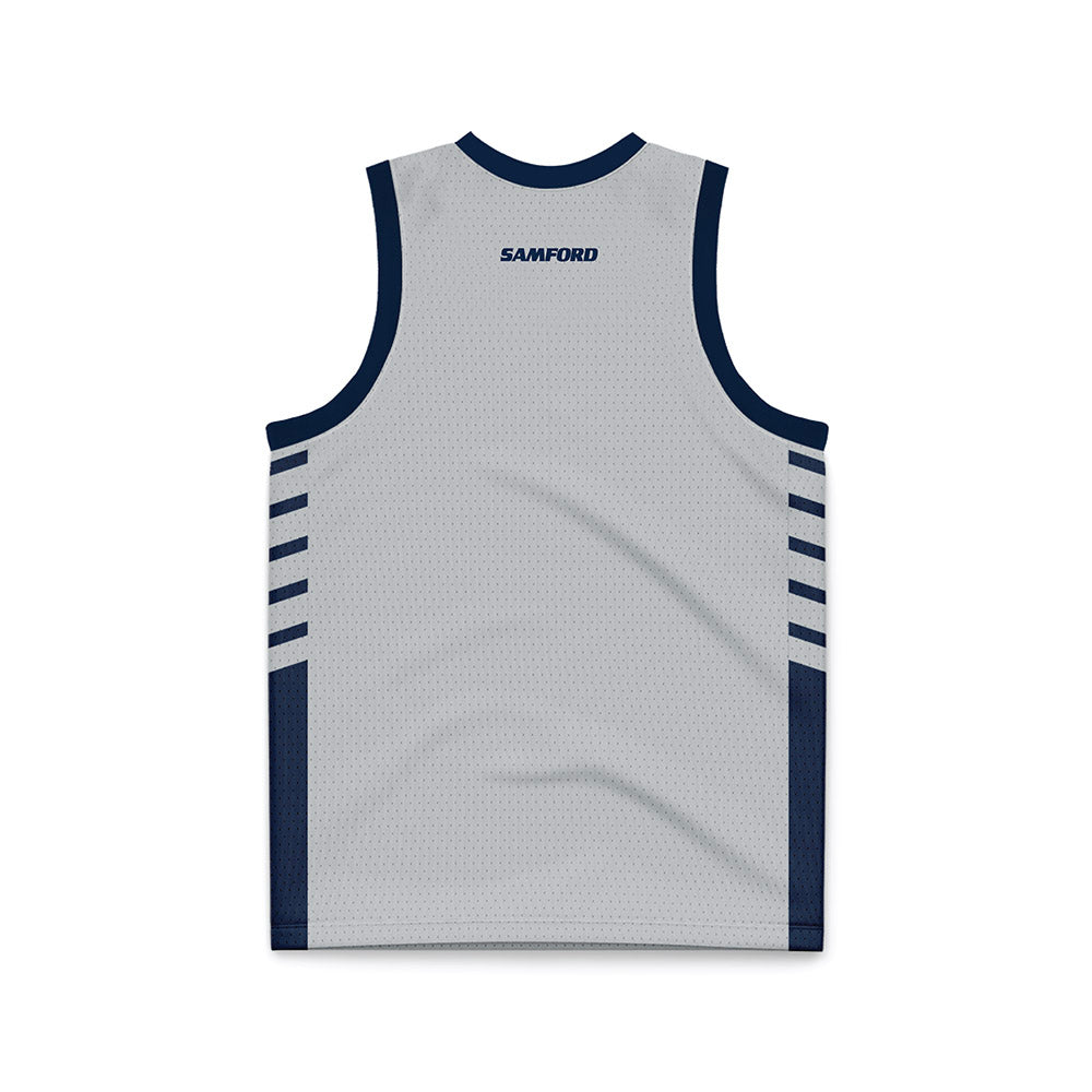 Samford - NCAA Men's Basketball : - 2024 Grey Basketball Jersey-1